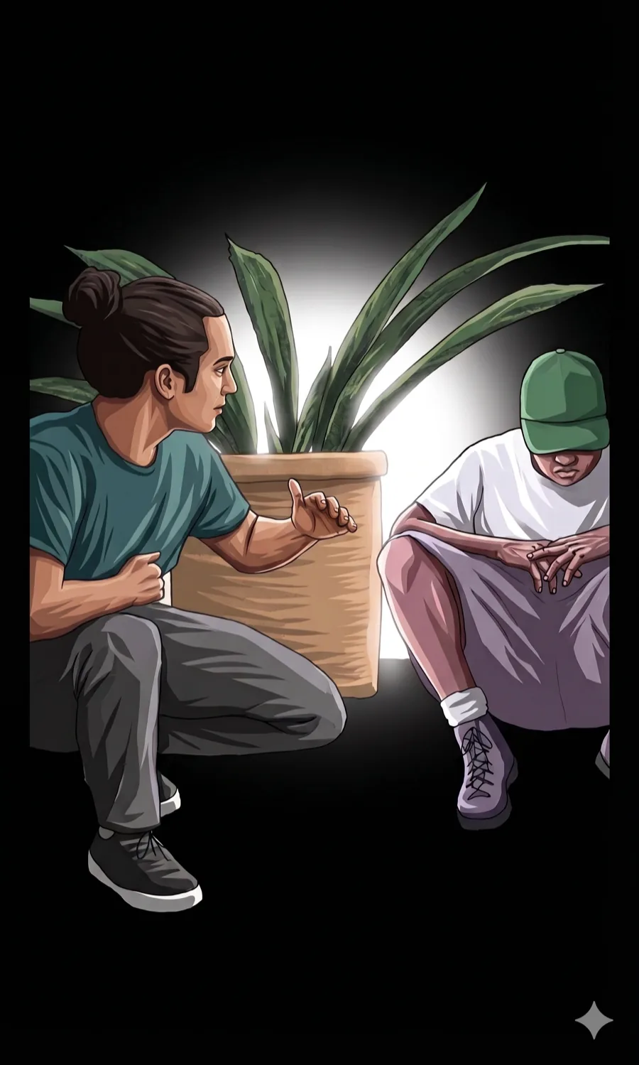 A Zymbolic facilitator in conversation with a student